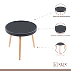Mesa Lateral Pequeña Redonda Eames - Negra 6
