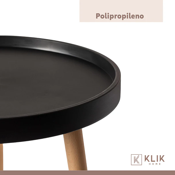 Mesa Lateral Pequeña Redonda Eames - Negra 9
