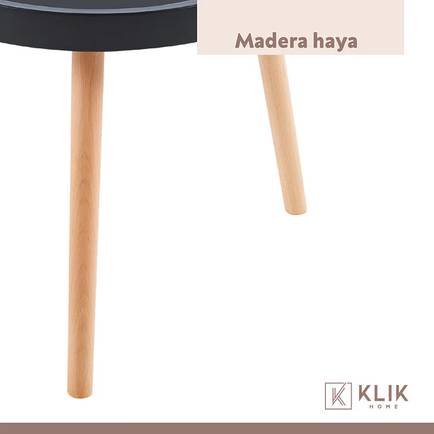 Mesa Lateral Pequeña Redonda Eames - Negra 14