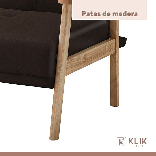 Futón Sofá Cama 3 cuerpos Amelia - Ecocuero Café 9