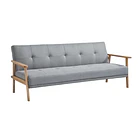 Futón Sofá Cama 3 cuerpos Amelia - Lino Gris 1