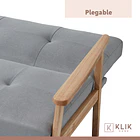 Futón Sofá Cama 3 cuerpos Amelia - Lino Gris 12