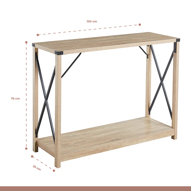 Mesa de Arrimo Cross 2 Niveles - Madera 6