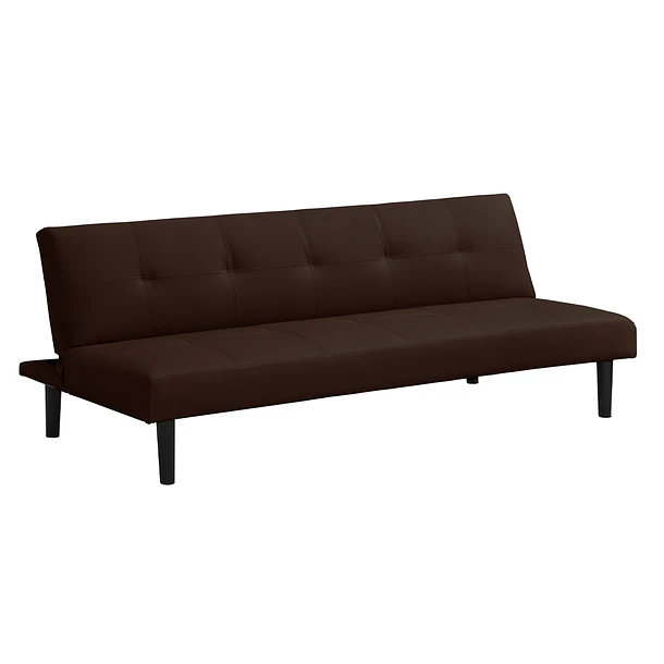 Futón Sofá Cama 2 cuerpos Sofía - Ecocuero Café 1