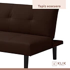 Futón Sofá Cama 2 cuerpos Sofía - Ecocuero Café 7