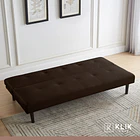 Futón Sofá Cama 2 cuerpos Sofía - Ecocuero Café 10
