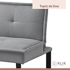Futón Sofá Cama 2 cuerpos Simply - Lino Gris 6