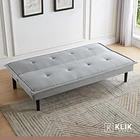 Futón Sofá Cama 2 cuerpos Simply - Lino Gris 9
