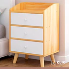 Pack de 2 Veladores Tres Cajones Simply 37x30x60 2