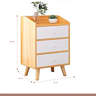 Pack de 2 Veladores Tres Cajones Simply 37x30x60 4