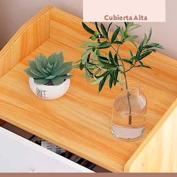 Pack de 2 Veladores Tres Cajones Simply 37x30x60 5