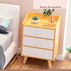 Pack de 2 Veladores Tres Cajones Simply 37x30x60 7