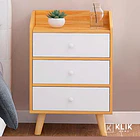 Pack de 2 Veladores Tres Cajones Simply 37x30x60 8