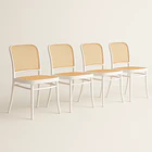 Pack de 4 Sillas Lombardía de Polipropileno - Blanca 1