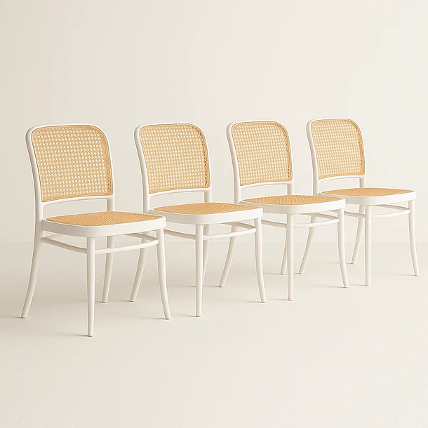 Pack de 4 Sillas Lombardía de Polipropileno - Blanca 1