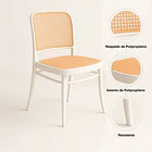 Pack de 4 Sillas Lombardía de Polipropileno - Blanca 5