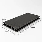 Pack de 5 muros separadores divisores WPC madera clara 4