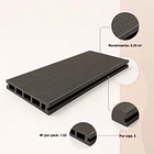 Pack de 5 muros separadores divisores WPC madera clara 5