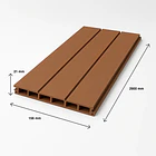 Pack de 5 Revestimientos Siding WPC exterior Color Gris Oscuro 4