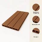 Pack de 5 Revestimientos Siding WPC exterior Color Gris Oscuro 5