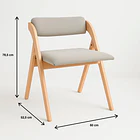 Pack de 2 Sillas Betlahem de madera plegable acolchada - Gris 4