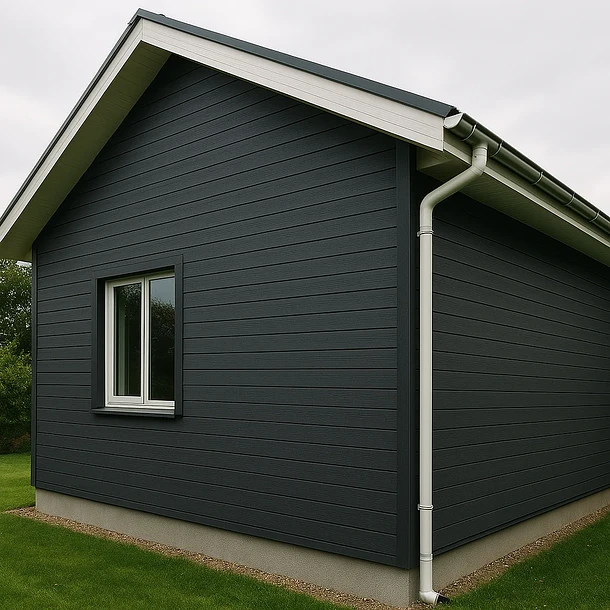 Pack de 5 Revestimientos Siding WPC exterior Color Gris Azulado 3