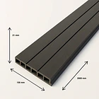 Pack de 5 Revestimientos Siding WPC exterior Color Gris Azulado 4