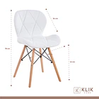 Pack de 4 Sillas Radar Acolchadas Ecocuero Blancas 4