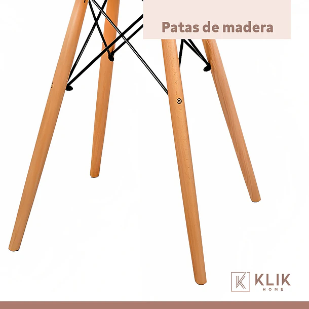 Pack de 4 Sillas Radar Acolchadas Ecocuero Blancas 6