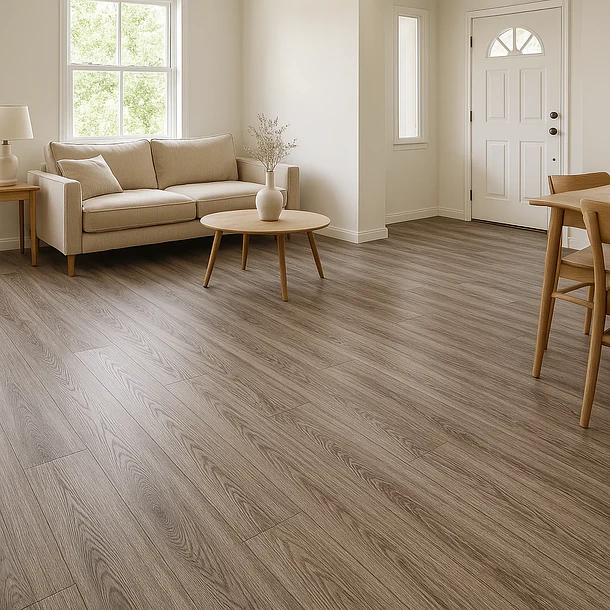 Pack de 12 Pisos Vinilico SPC Color Gris Oscuro 2