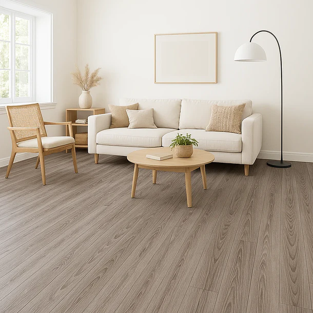 Pack de 12 Pisos Vinilico SPC Color Gris Oscuro 3