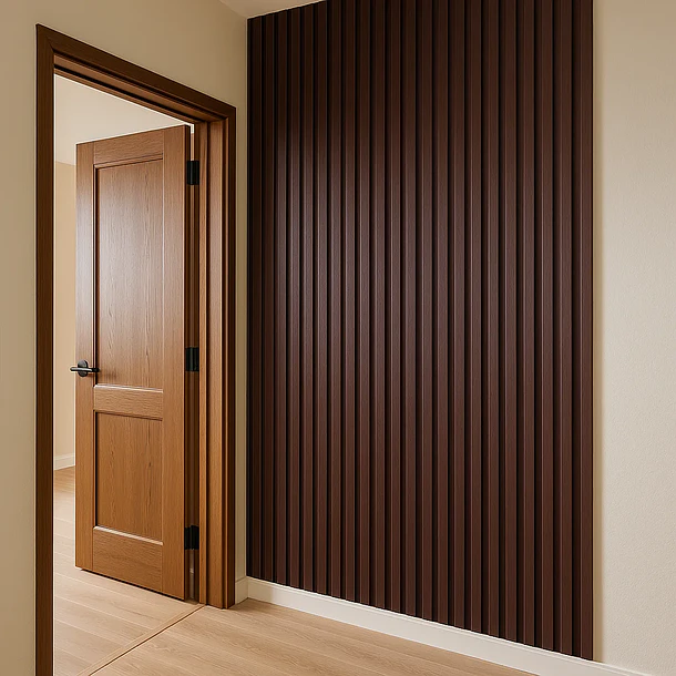 Pack de 16 Revestimientos Siding WPC interior color Chocolate 2