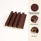 Pack de 16 Revestimientos Siding WPC interior color Chocolate 5
