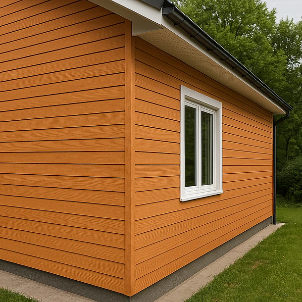 Pack de 5 Revestimientos Siding Plano WPC exterior Color Madera 2