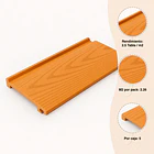 Pack de 5 Revestimientos Siding Plano WPC exterior Color Madera 5