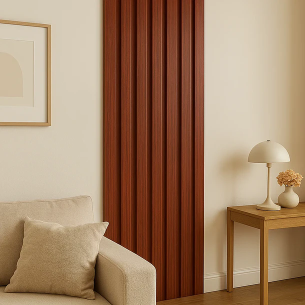 Pack de 16 Revestimientos Siding WPC interior color Nogal 3