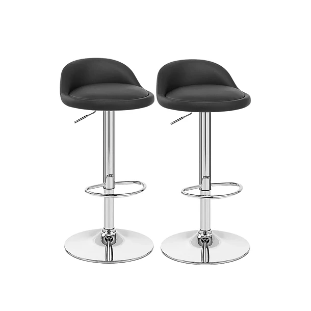 Pack de 2 Taburetes Ajustables Comfy acolchados - Negro 1