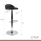 Pack de 2 Taburetes Ajustables Comfy acolchados - Negro 4