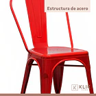 Pack de 4 sillas Tolix Rojas 6