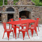 Pack de 4 sillas Tolix Rojas 8