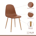 Pack de 4 Sillas Spoon Ecocuero Vintage - Café 3