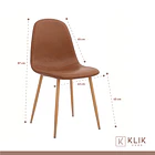 Pack de 4 Sillas Spoon Ecocuero Vintage - Café 4
