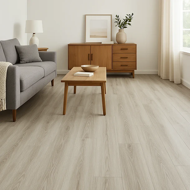 Pack de 12 Pisos Vinilico SPC Color Gris Claro 2