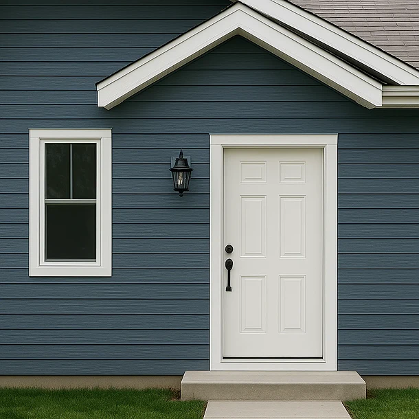 Pack de 5 Revestimientos Siding Plano WPC exterior Color Gris Azulado 2