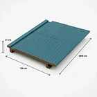 Pack de 5 Revestimientos Siding Plano WPC exterior Color Gris Azulado 4