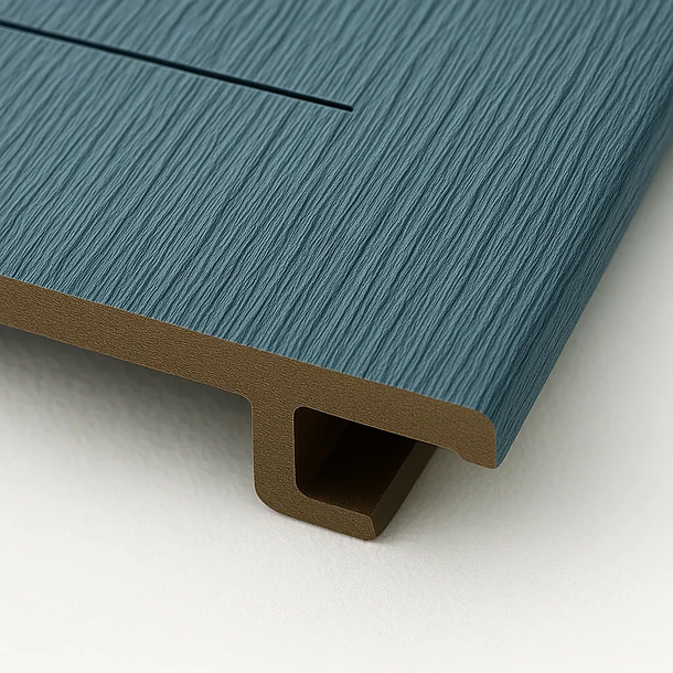 Pack de 5 Revestimientos Siding Plano WPC exterior Color Gris Azulado 6
