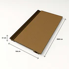 Pack de 5 Revestimientos Siding Plano WPC exterior Color Gris Oscuro 4