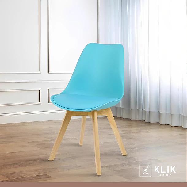 Pack de 4 Sillas Tulip Turquesa 3