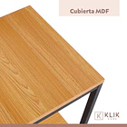 Pack de 2 Veladores Mesa Auxiliar Lateral de 2 Niveles 40x50 - Madera Clara 4