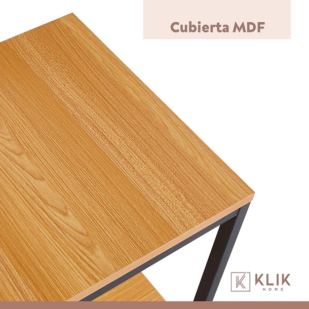 Pack de 2 Veladores Mesa Auxiliar Lateral de 2 Niveles 40x50 - Madera Clara 4